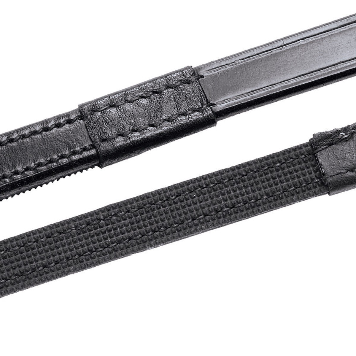 HY Half Rubber Show Reins Black
