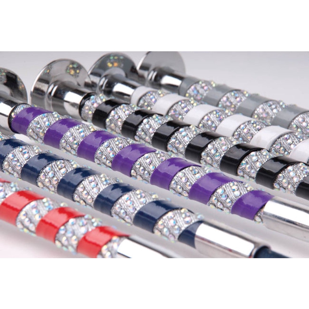 Harlequin Crystal Schooling Whip Silver