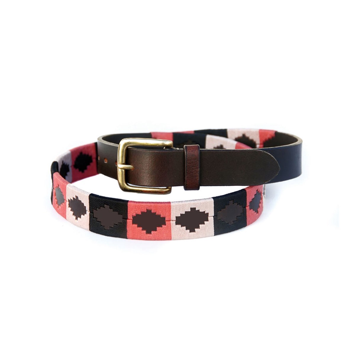 ZOE Polo Belt Hot PinkBlackOff-White 75 cm