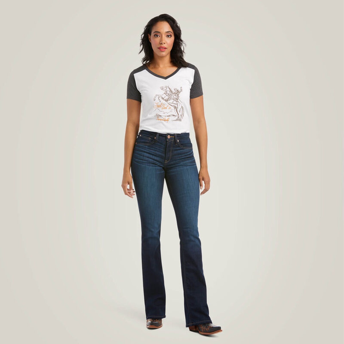 Ariat Ladies High Rise Ballary Boot Cut Jeans Pennsylvania