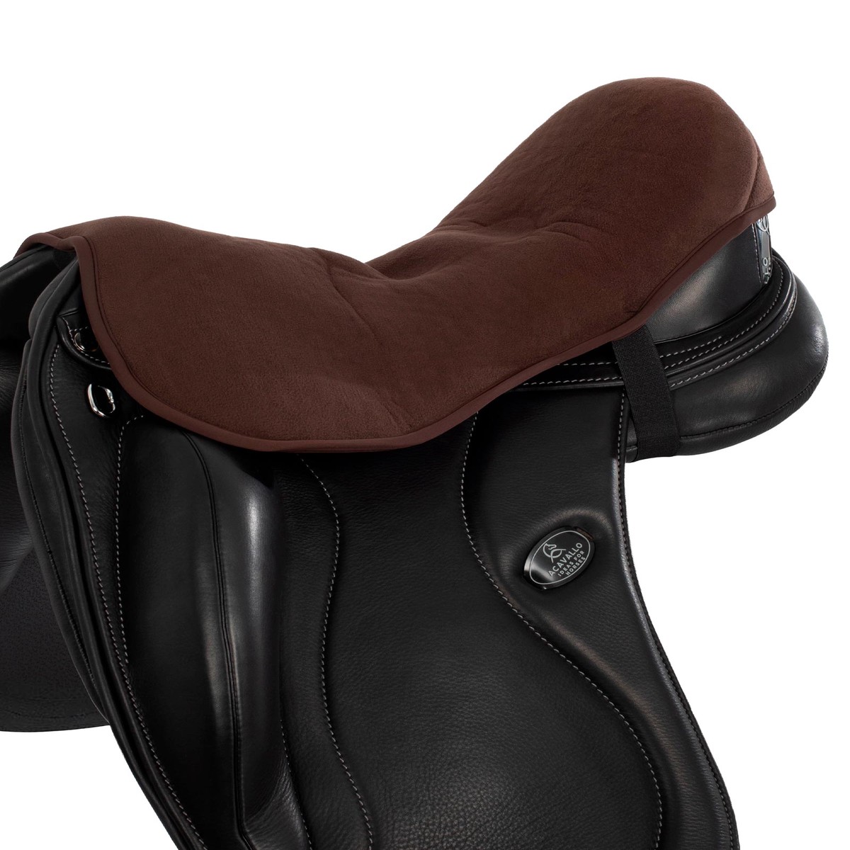 Acavallo Ortho-Pubis Seat Saver Dressage Classic Gel-In Dri-Lex 20mm Brown