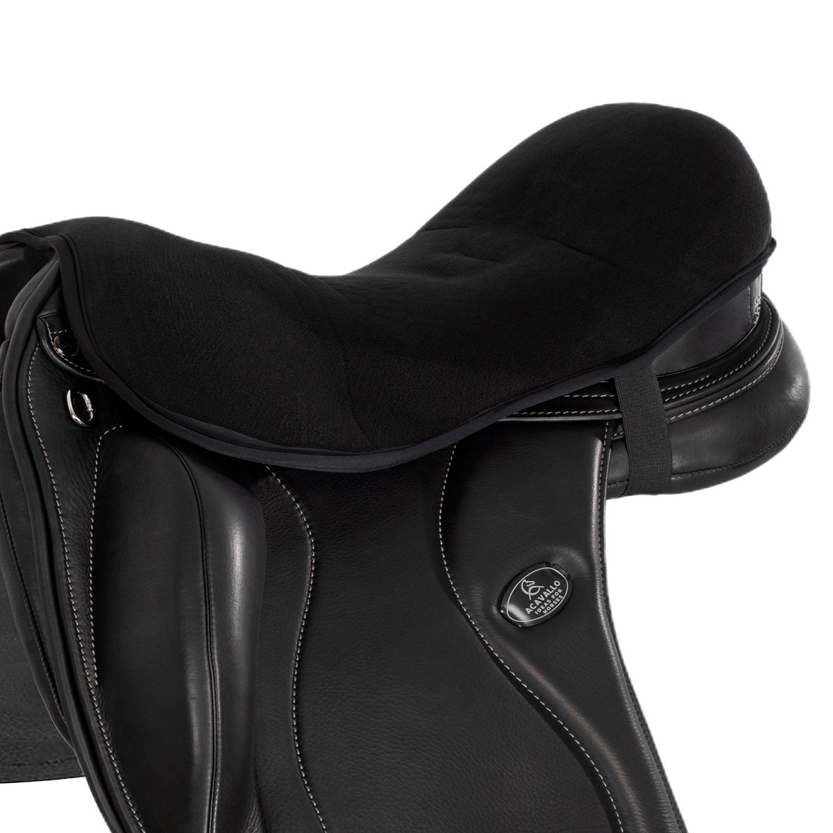 Acavallo Ortho-Coccyx Seat Saver Dressage Classic Gel-In Dri-Lex 20mm Black