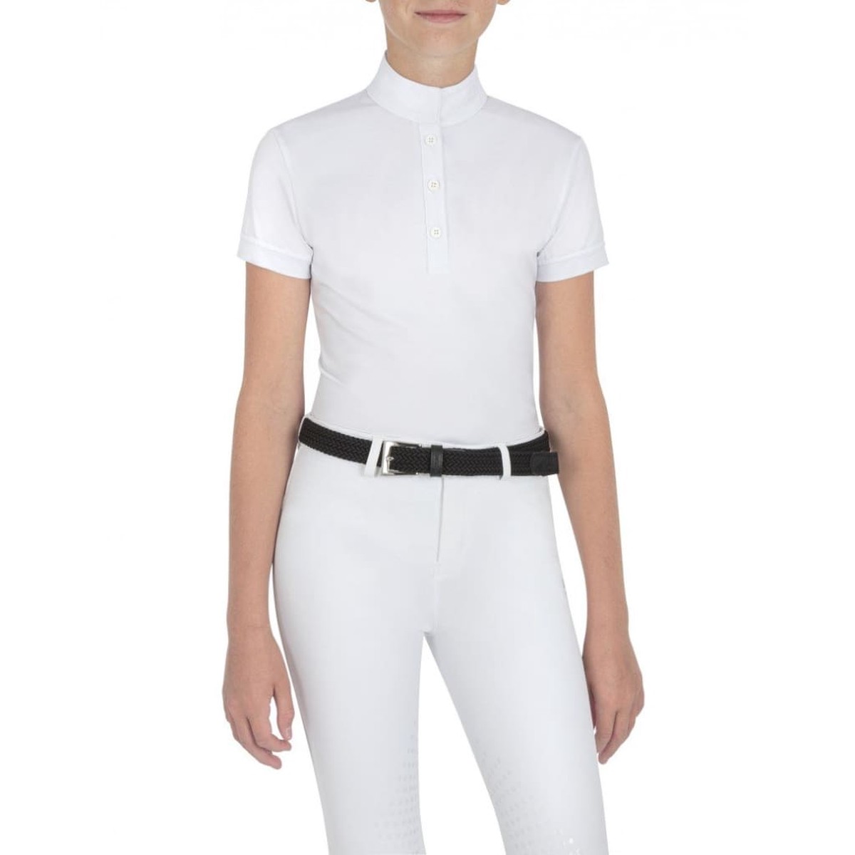 Equiline Girls Short Sleeved Competition Shirt JupiterK White