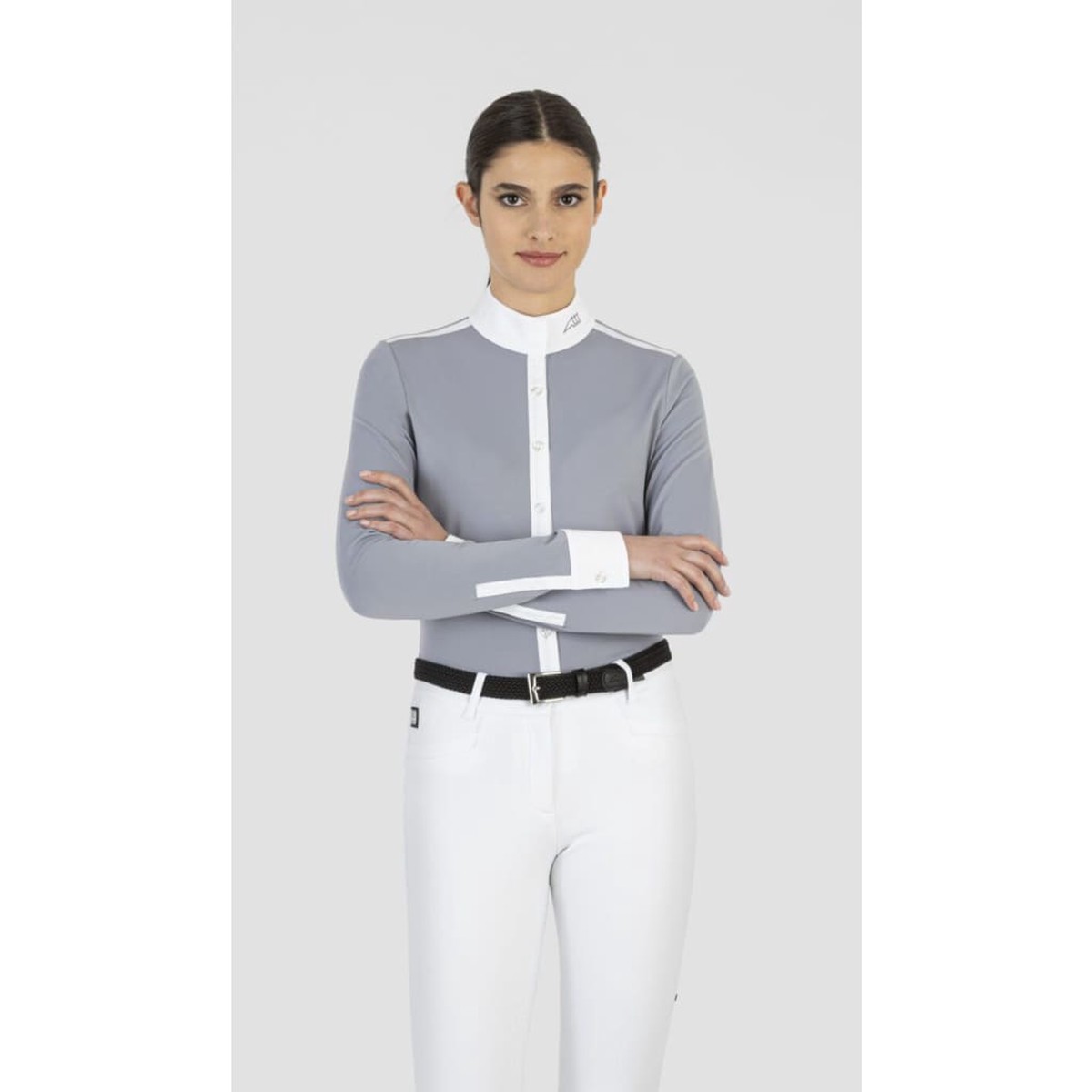 Equiline Ladies Competition Shirt Cabec Graffiti Grey